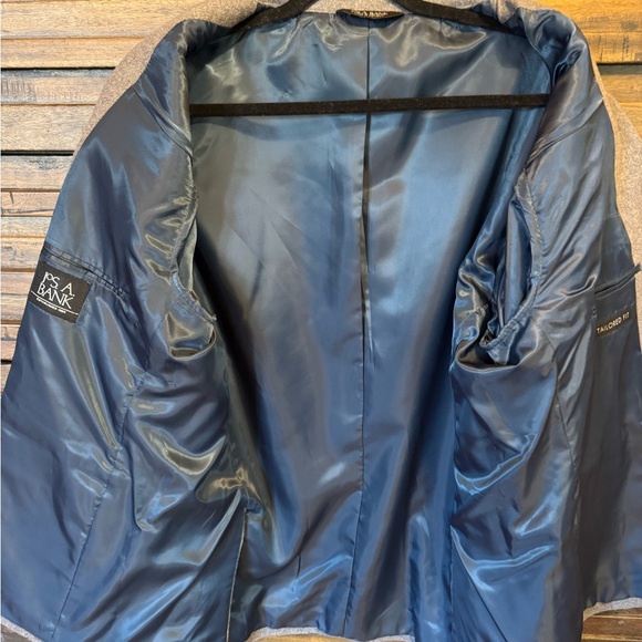 New Jos A Bank Gray Tailored Fit Wool Blazer Sport Jacket 48R Executive Collecti - Picture 5 of 14